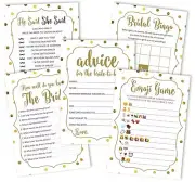 Inkdotpot Gold Confetti Theme Bachelorette Party Games Set Bundle-Xuw