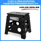 Folding Step Stool 13-inch Heavy Duty Plastic Foldable for Kids and Adults