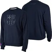 Icon Sports Officially Licensed Football Club Cotton Terry Monochromatic Crewneck Pullover Sweater – Mens Soccer Apparel