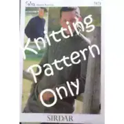 New Sirdar 5871 Salsa Double Knitting Mens Pullover Turtleneck Sweater Pattern