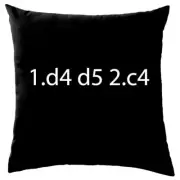 1. D4 D5 2. C4 Queens Gambit Chess Opening - Cushion - C4 Master Queen