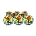Vintage Ceramic Cupboard Drawer Door Knobs Pull Handles Flowers Garden Pack of 8