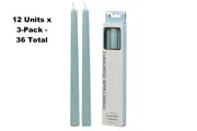 12x3-Pack Tranquility Unscented Taper Maui Beach Candle (6 Hour Burn)