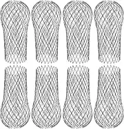Juscuca 8 Pack Gutter Downspout Guards Aluminium Leaf Filter, Expandable Rustproof Drain Protector for 5-10CM Pipes