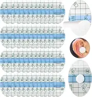 Upgraded Baby Shower Ear Stickers - 100PCS Newborn Waterproof Ear Cap with Thickened Absorbent Cotton Disposable Ear Covers Ear Protection for Shower Bathing Swimming Surfing Water Sports - Ear Protector, Transparency (4.5 x 7cm for 0-6 years old children)