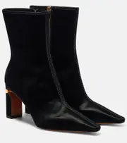 [McQueen] McQueen Embellished ankle boots AU 9.5 black