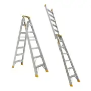 Gorilla Heavy Duty Aluminium Dual Purpose Ladder 150kg 7ft 2.1m-3.8m DM007-HD