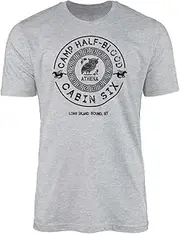 [SMARTYPANTS] Camp Half Blood Cabin Six T-Shirt - TV Show Movie Cinematic Film Books Reading Myth Gods Olympians Poseidon Demigod Monster Mortal Gift Present Top Tee