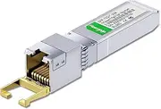 Fibergaga SFP+ to RJ45, 1.25g/2.5g/5g/10G-T Copper Transceiver Module, 10GBase-T SFP+, Compatible for Cisco SFP-10G-T-S, Ubiquiti UniFi UF-RJ45-10G, Mikrotik and More, 100ft/30M,
