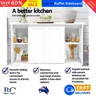 Sleek Sturdy Buffet Sideboard Storage Cabinet Cupboard Artiss Sliding Door White