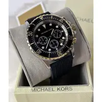 在飛比找蝦皮購物優惠-MICHAEL KORS Everest 黑色配金色面錶盤 
