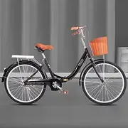 Folding Bike for Adult and Women,Front and Rear Brakes,Commuter Bike with Rear Cargo Rack,Comfort Cruiser Bike,Adjustable Handlebar Saddle
