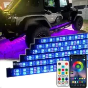 6RGB Double Row LED Underglow Lights Music Bluetooth Strips For Jeep Wrangler JK (for: Jeep)