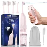 Portable Water flosser with Electric Toothbrush, 2 in 1 Teeth Cleaning Kit, E...