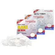 Knit T-Shirt Premium Rags, White Cleaning Wipes Compressed Boxes, Multipurpose