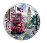 Big Ben - Union Jack Flag - Double Decker Souvenir COASTER SET - London England
