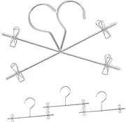 5pcs Doll Hanger Hangers Multiple Skirt Hanger Doll House Doll Clothes Doll Clothes Hangers Doll Wardrobe Dolls Small Clothes Rack Mini Hangers Decors Silver Iron