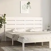 Bed Headboard, Beds Head Frame White 150 cm Solid Wood Pine