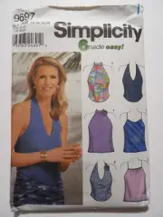 Simplicity 9697 Halter & Sleeveless Top Pattern Plus Size 14 - 20 Uncut