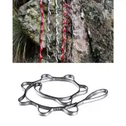 Adjustable Heavy Duty Climbing Strap 9 Rings For Aerial Pilates Hammocks