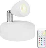 DONGKER Mini LED Battery Spot Lights, RGB/Warm White, Wireless Remote Control Wall Spotlight, Wireless Inner Picture Spotlight for Artwork, Painting, Statue, Cabinet, Art, Display, Party, Ambience