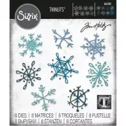 Sizzix Thinlits Die Set - Scribbly Snowflakes, 665582 by: Tim Holtz