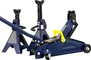 AT82001U Hydraulic Trolley Service/Floor Jack Combo with 2 Jack Stands, 2 Ton (