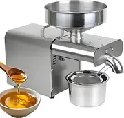 1500W Commercial Oil Press Machine - Stainless Steel Automatic Oil Extractor for Cold/Hot Pressing - Food Grade Oil Expeller