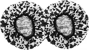 Happyyami Elastic Waterproof Bath Cap Set for Women Long Hair Head Spa Cap Dry Shampoo Hair Wrap