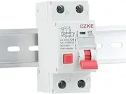 MGTCAR 36mm Phase Neutral RCBO 30mA 1P+N Residual Current Circuit Breaker with Over Current and Leakage Protection(6A)