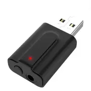Bluetooth Audio Receiver Transmitter Bluetooth 5.0 Stereo Music 3.5mm AUX Jack 2-in-1 USB Wireless Receiver Adapter for TV PC