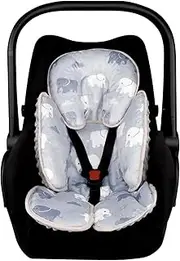 TANOFAR Infant Car Seat Head Support, Soft Baby Carseat Head & Body Support, Baby Car Seat Insert Cushion for Newborn Boys (Elephant)