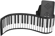 LAPOOH 88 Key Portable Piano Handroll Electronic Piano Silicone Foldable Piano Home Practice Professional Electronic Piano with Speaker No MIDI Function for Travel Beginners