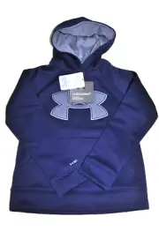 Boys Under Armour Storm Cold Gear Fleece Hoodie XS Big Logo