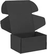 Premium Die Cut Mailing Box 270 x 200 x 95mm Cardboard Shipping Carton Box Full Black (Pack of 10)