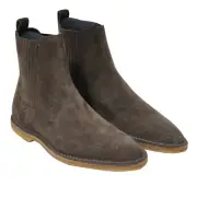 Saint Laurent Men Nino Chelsea Boots Size US 6 39 Brown Suede Crepe Sole