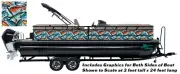 Fishing Lures Bait Blue Fish Graphic Kit Decal Fishing Boat Wrap Pontoon Vinyl