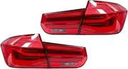 LED Dynamic Tail Lights, Red Lens Car Lights Compatible for BMW 3 Series F30 M3 F80 2012-2019 Car Accessories