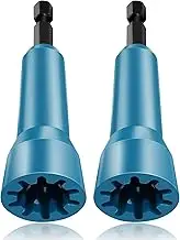 [2 Pcs] Wire Twister Tool for Drill, Wire Spin Twister Nut, Spin Twist Wire Connector, Wire Twisting Spinner, Wire Spin Driver Twister and Wire Connector Driver with 6.35 mm Chuck (Blue)