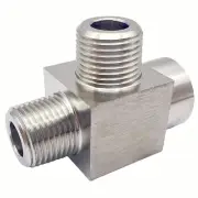 Stainless Steel 304 Street Tee Pipe Fitting,1/8" NPT Female x 1/8" NPT Male x...