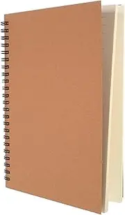 FOMIYES Notebook Cowhide Cover A5 for Students Office Workers Memo Sketching Writing and Planning