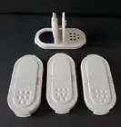 Tupperware Modular Mates Spice Shaker Replacement Set of 4 White Seals Lids NEW