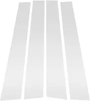 X AUTOHAUX 4 Pcs Front Left Right Car Door Pillar Window Trim for Toyota 4Runner 2010-2023 Plastic Silver Tone