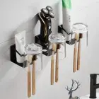 Wall Mount Toothpaste Holder Toothbrush Storage Rack Toothbrush Wall Dispenser