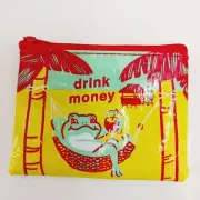 Blue Q Coin Purse Credit Gift Card Drink Money Frog Hammock Boat Alcohol Bag