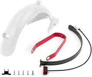 Rear Fender Accessories Mudguard Taillight Bracket Kit, for, for Segway, for, for Ninebot, Max G30 Electric Scooter Brake Light Support Set Parts Skateboard Mudguard(White red)