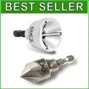Versatile HSS Deburring Tool Set - Countersink Drill Bits for 1/8" to 3/4"