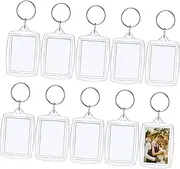 [Holibanna] Blank Insert Keyring Personalised Keyring Photo Kit Custom Keychain Blank Keychains Pour Photo Keychain Blanks Picture Frame Keychain Personalised Photo Keyring Rings