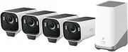 Security eufyCam S3 Pro 4-Cam Kit, Solar Camera Outdoor Wireless, MaxColor Night Vision, 4K Security Camera with Solar Panel, Face Recognition AI, Expandable Local Storage, No Monthly Fee