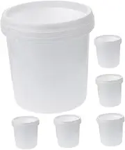 ABOOFAN 6Pcs Airtight Plastic Storage Buckets with Lids Multi Purpose Containers for Home Use and Leak for Farm and Household Storage